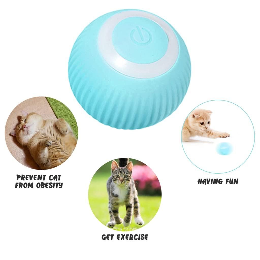 Rotating Cat Toy Ball, Interactive Cat Toys Rechargeable Rotating Ball with LED - Your Pawfect World