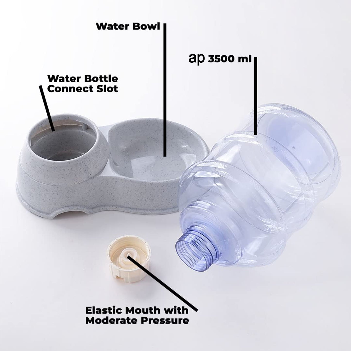 Automatic Pet Water Dispenser – Gravity-Fed Self-Dispensing Drinking Bowl for Cats & Dogs