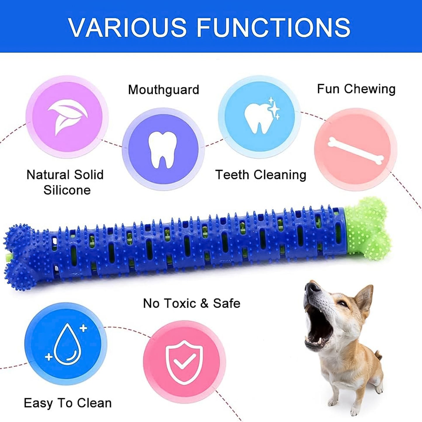 Dog Tooth Brush Puppy Chew Toothbrush Stick Teeth Cleaning Dental Toys (1 Pc)